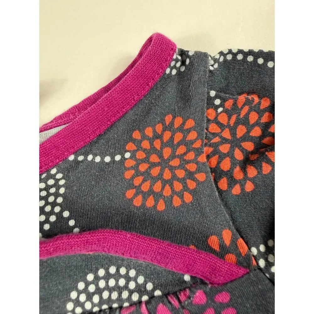 Tea Collection Floral Wrap Romper Navy Blue Size 6–12 Months